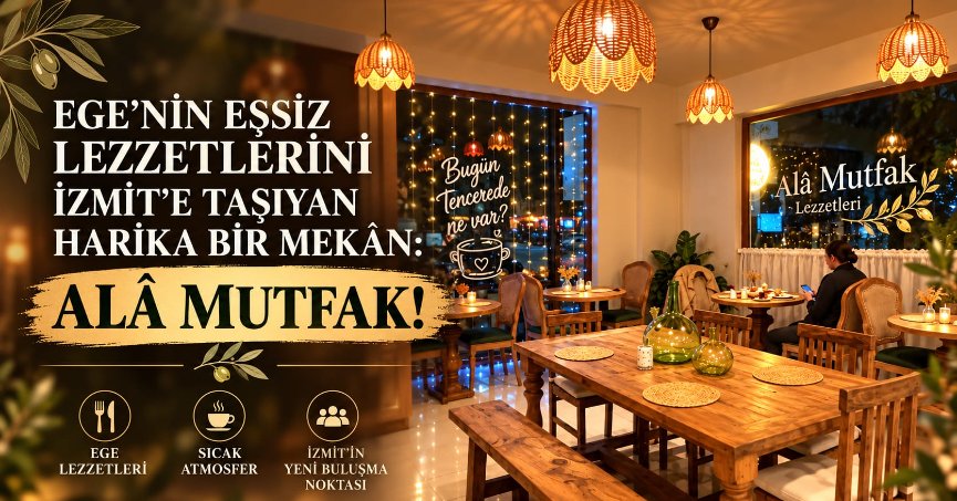 EGE’NİN EŞSİZ LEZZETLERİNİ İZMİT’E TAŞIYAN HARİKA BİR MEKÂN: ALÂ MUTFAK!