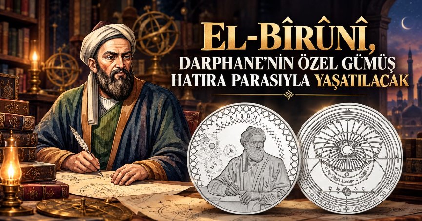 EL-BİRÛNÎ, DARPHANE’NİN ÖZEL GÜMÜŞ HATIRA PARASIYLA YAŞATILACAK