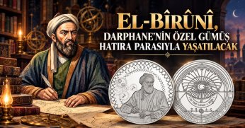 EL-BİRÛNÎ, DARPHANE’NİN ÖZEL GÜMÜŞ HATIRA PARASIYLA YAŞATILACAK